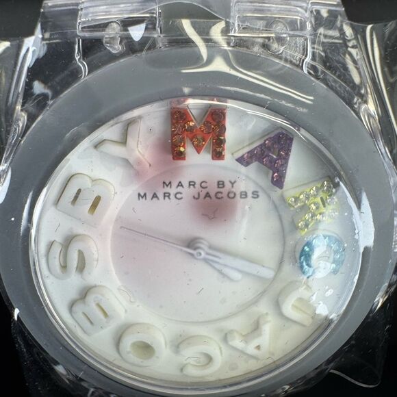 Marc By Marc Jacobs Clear Watch with Red and Blue Accents - Picture 5 of 8